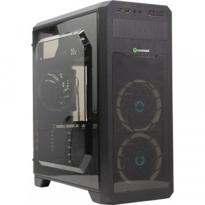GameMax Корпус G563 без БП (Midi Tower, ATX, LED, Черн., Прозрач. бок. и фронт. панель, USB 3.0)