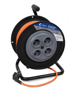 Cabeus EC-C-2.2-G-30 Удлинитель ПВС 2200 Вт 30м на катушке (С/з)