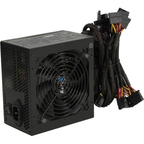 Блок питания Aerocool KCAS PLUS 500W <500W, (20+4+4+4) pin, 2x(6+2) pin, 6xSATA, 4xMolex, 12 см, 80+ Bronze, кабель питания, ATX> RTL