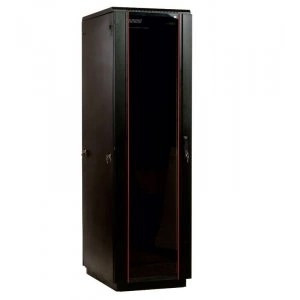 ЦМО! Шкаф телеком. напольный 33U (600 х 600) дверь стекло, цвет чёрный (ШТК-М-33.6.6-1ААА-9005)