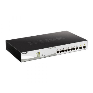 D-Link DGS-1210-10MP/F3A PROJ Настраиваемый L2 коммутатор с 8 портами 10/100/1000Base-T и 2 портами 1000Base-X SFP (8 портов PoE 802.3af/at, PoE-бюджет 130 Вт)