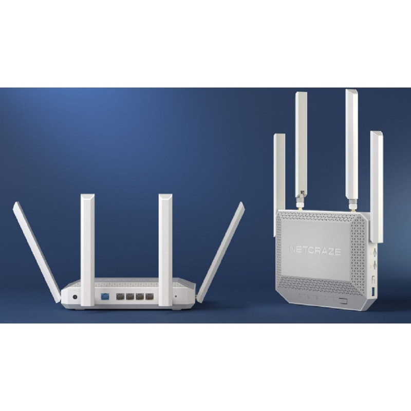 Netcraze Hopper 4G+ (NC-2312) Гигабитный интернет-центр с модемом 4G+, двумя слотами для SIM-карт, Mesh Wi-Fi 6 AX3000, 5-портовым Smart-коммутатором и многофункциональным портом USB 3.0 Netcraze Hopper 4G+ (NC-2312) Гигабитный интернет-центр с модемом 4G+, двумя слотами для SIM-карт, Mesh Wi-Fi 6 AX3000, 5-портовым Smart-коммутатором и многофункциональным портом USB 3.0