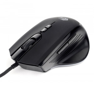Gembird MG-570 USB {Мышь игровая, черный, 7 кн, 3200 DPI, 6 реж.подсв., кабель ткан 1.8м} 