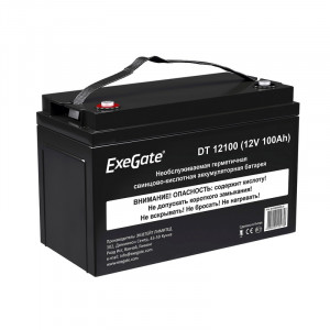 Exegate EX282985RUS Аккумуляторная батарея DT 12100 (12V 100Ah, под болт М6)