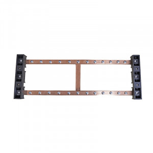 Cabeus CBG-NP-11-480-P Шина PEN земля-ноль на 11+11 присоединений, с перемычкой, медь, 480А, (габариты 5х25х500 мм)