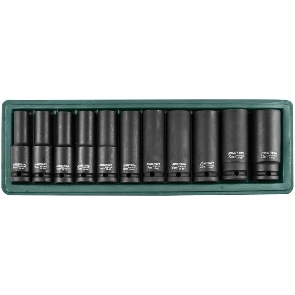 JONNESWAY S03AD4111S [47193] Набор головок торцевых ударных глубоких 1/2"DR, 10-24 мм, 11 предметов