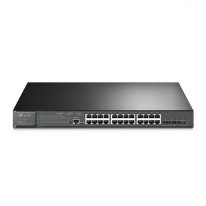 TP-Link TL-SG3428XMP JetStream 24-портовый гигабитный управляемый PoE+ коммутатор уровня 2+ с 4 SFP+ слотами 10GE SMB