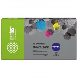 Картридж струйный Cactus CS-EPT973300 T9733 пурпурный (330мл) для Epson WorkForce WF-C869RD3TWFC/WF-C869RDTWF