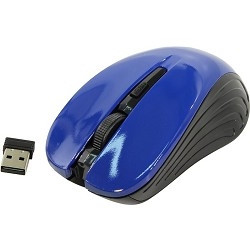 Oklick 545MW черный/синий оптическая (1600dpi) беспроводная USB (4but)