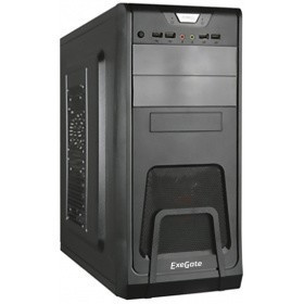 Exegate EX278393RUS Корпус Miditower Exegate CP-603 Black, ATX, <CP500W, 80mm>, 2*USB+2*USB3.0, Audio