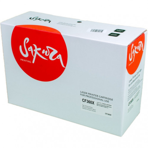 CF360X (HP 508X) Картридж Sakura для HP Color LJ Enterprise M553n/553X/553dn HP Color LaserJet Enterprise M552dn, черный, 12500 к.