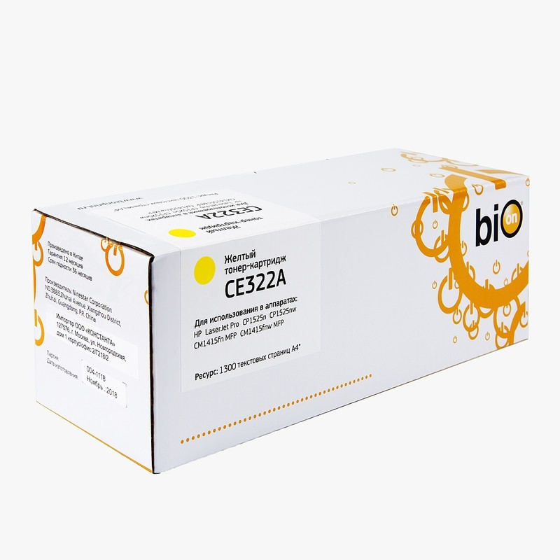 CE322A Картридж Bion для HP LJ CP1525 , желтый, (1300 стр.)