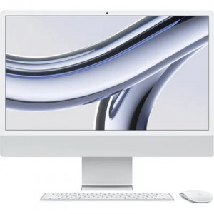 Apple iMac 24 2023 [Z19D001G4] (КЛАВ.РУС.ГРАВ.) Silver 24" Retina 4.5K {Apple M3 8C CPU 10C GPU/16GB/512GB SSD/Ethernet/без переходника на EU арт.11007065}