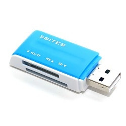 5bites Устройство ч/з карт памяти 5bites RE2-102BL USB2.0 / ALL-IN-ONE / USB PLUG / BLUE