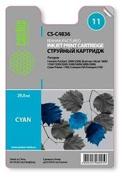 CACTUS C4836A Картридж №11 (CS-C4836)  для HP 2000/2500; Business InkJet 1000/1100/1200, голубой, 1750 стр.