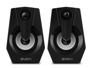 Колонки Sven 370,  2.0,  черный [sv-020552]