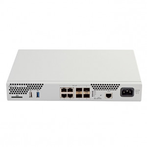 ELTEX ESR-100 Сервисный маршрутизатор 4x Combo 10/100/1000BASE-T/1000BASE-X SFP, 1x USB 2.0, 1x USB3.0, 1 слот для SD-карт, 4Gb RAM, 1Gb Flash, 220V AC
