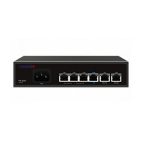 Коммутатор неуправляемый TRASSIR TR-NS1206-65-4PoE Fast Ethernet РоЕ оснащен 4 РоЕ-портами RJ-45 и 2 uplink-портами 10/100 Мбит/с