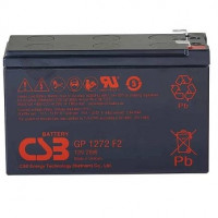 Батарея CSB серия GP, GP1272 (12V28W) , напряжение 12В, емкость 7Ач (разряд 20 часов), емкость 28 Вт/Эл при 15-мин. разряде до U кон. - 1.67 В/Эл при 25 °С, макс. ток разряда (5 сек.) 100А, ток коротк