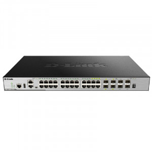 D-Link DGS-3630-28TC/A3ASI PROJ Управляемый L3 коммутатор, стек, 20x1000Base-T, 4x10GBase-X SFP+, 4xCombo 1000Base-T/SFP, ПО SI