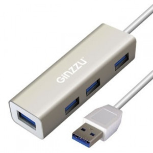 HUB GR-517UB Ginzzu USB 3.0, 4 порта USB3.0, 20см кабель 