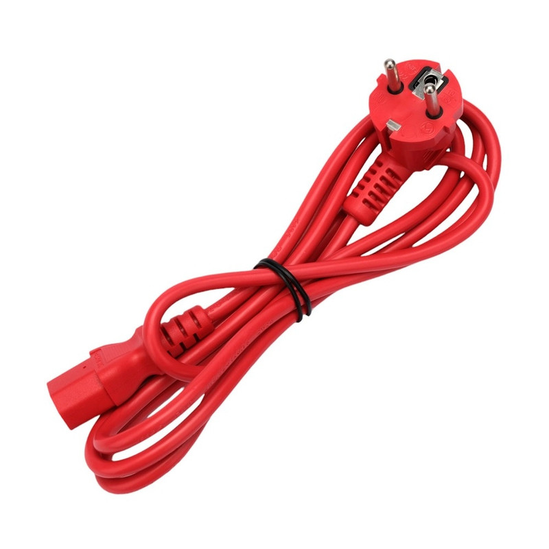 Кабель питания Cablexpert (RU) Schuko-C13, 3x0.75мм2, 10A, с заземлением, медь, 1.8м, красн,пак (PC-186-VDE-R-1.8M) Кабель питания Cablexpert (RU) Schuko-C13, 3x0.75мм2, 10A, с заземлением, медь, 1.8м, красн,пак (PC-186-VDE-R-1.8M)