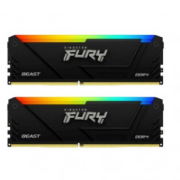 Память оперативная/ Kingston 32GB 3733MT/s DDR4 CL19 DIMM (Kit of 2) 1Gx8 FURY Beast RGB