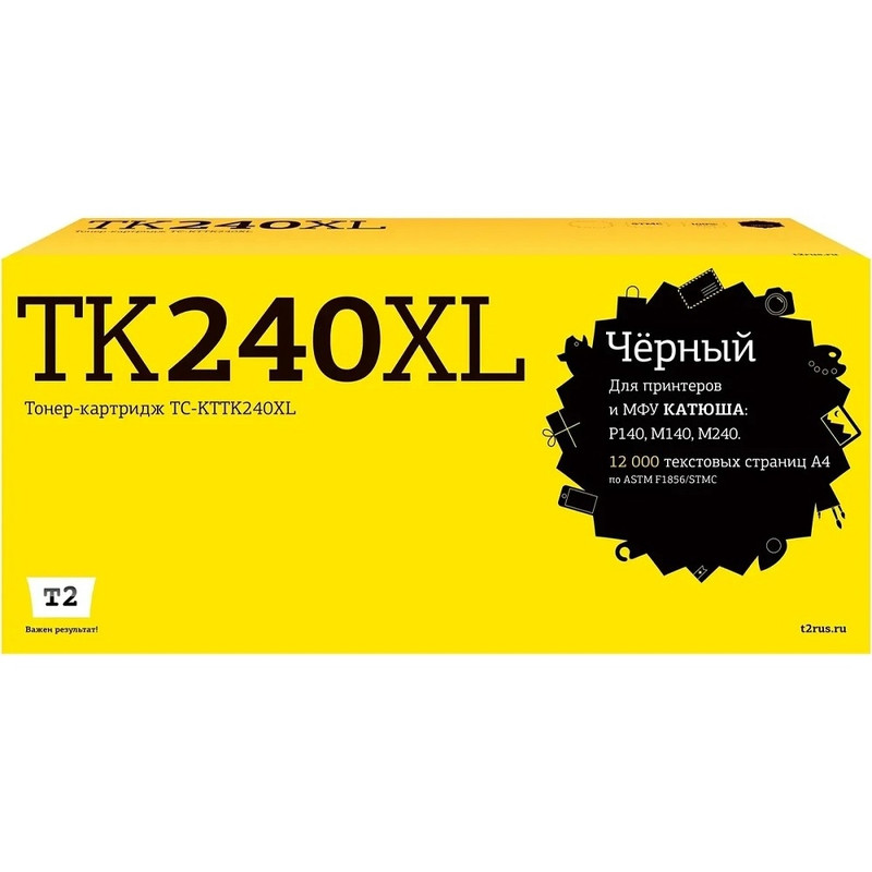 T2 TC-KTTK240XL Картридж T2 для Катюша P140/M140/M240 (12000стр.) с чипом TK240XL