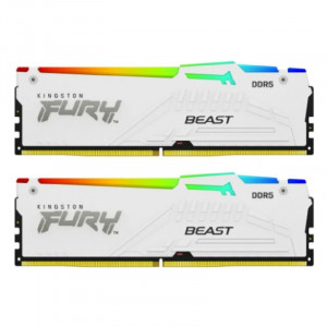 Kingston 32GB 5600MT/s DDR5 CL40 DIMM (Kit of 2) FURY Beast White RGB XMP KF556C40BWAK2-32