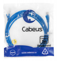 Cabeus PC-UTP-RJ45-Cat.5e-3m-BL-LSZH Патч-корд U/UTP, категория 5е, 2xRJ45/8p8c, неэкранированный, синий, LSZH, 3м