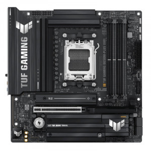 ASUS TUF GAMING B850M-PLUS WIFI (Socket AM5, mATX, 4xDDR5(256GB), HDMI 2.1/DP, 1xPCIe 5.0x16/1xPCIe 4.0x1, 1xLAN (2.5GbE), Wi-Fi, BT, 4xSATA 6Gb/s, 3xM.2, 1xType-C, 7xUSB 3.2, 4xUSB 2.0)