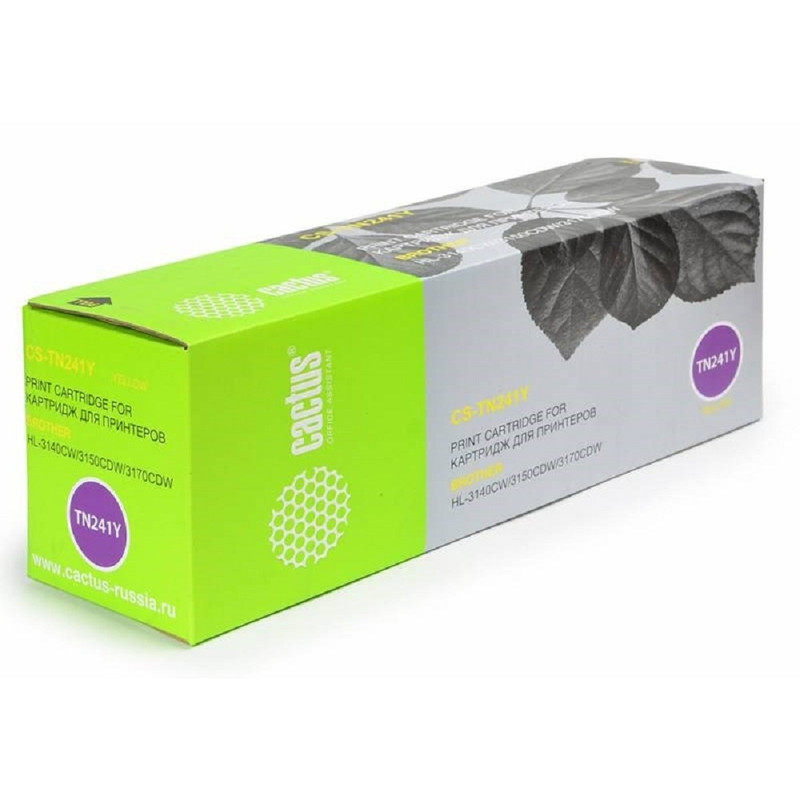 Тонер Картридж Cactus CS-TN241Y желтый для Brother HL-3170CDW (1400стр.) Тонер Картридж Cactus CS-TN241Y желтый для Brother HL-3170CDW (1400стр.)