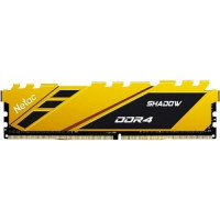 Память DIMM DDR4 16Gb PC21300 2666MHz CL19 Netac Shadow yellow с радиатором (NTSDD4P26SP-16Y)