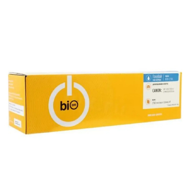 Bion C718C Картридж для CANON LBP 7200/7200cn/iC MF8330/8350Cdn (2900 стр.), Голубой, с чипом Bion C718C Картридж для CANON LBP 7200/7200cn/iC MF8330/8350Cdn (2900 стр.), Голубой, с чипом