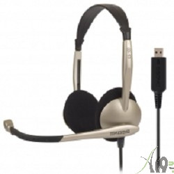 Наушники KOSS CS-100 USB гарнитура,дуговые,част,д30\16Гц,импеданс 32 Ом,чувствительность 91 дБ  миниразъем, шнур 2,4м