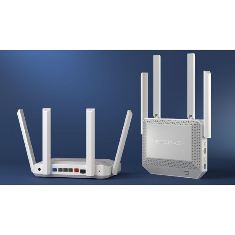 Netcraze Giga (NC-1012) Мультигигабитный интернет-центр с Mesh Wi-Fi 6 AX3000, Smart-коммутатором 1x2.5G/SFP и 4x1G, многофункциональными портами USB 3.0 и 2.0