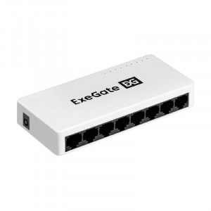 Exegate EX298686RUS Коммутатор неуправляемый ExeGate EDES-1008C (8-портовый UTP 10/100Mbps, с функцией энергосбережения (Green Ethernet Technology), настольный/настенный)