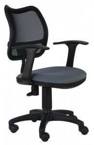 Бюрократ CH-797AXSN/26-25 Кресло (Спинка черная сетка, сиденье серое 26-25, Т-образные подлокотники)