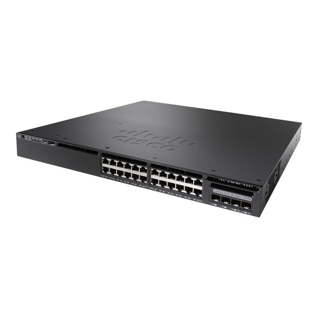 WS-C3650-24PWS-S Catalyst 3650 24 Port PoE 4x1G Uplink w/5 AP licenses IPB