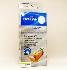 CLI-426Y (Yellow) Картридж для принтеров Canon Pixma IP4840/MG5140/MG5240/MG6140/MG8140 с чипом ProfiLine струйный