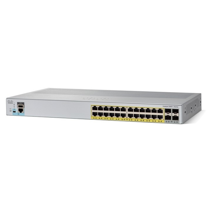 WS-C2960L-24PS-LL Catalyst 2960L 24 port GigE with PoE, 4 x 1G SFP, LAN Lite