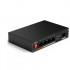 DAHUA DH-SF1005P 5-портовый неуправляемый коммутатор с РоЕ, 4xRJ45 100Mb PoE, 1xRJ45 100Mb uplink, суммарно 60Вт, коммутация 1.8 Гбит/с, MAC-таблица 2K, металл