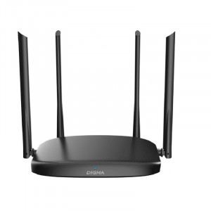 Digma DWR-AC1202 Роутер беспроводной AC1200 10/100/1000BASE-TX черный Digma DWR-AC1202 Роутер беспроводной AC1200 10/100/1000BASE-TX черный