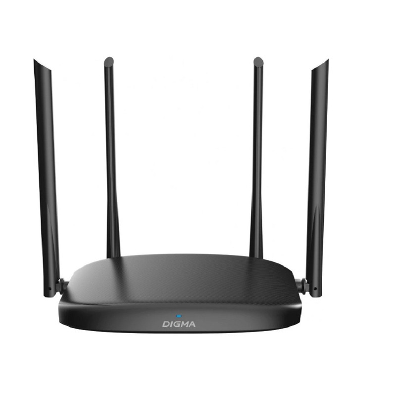 Digma DWR-AC1202 Роутер беспроводной AC1200 10/100/1000BASE-TX черный