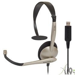Наушники KOSS CS-95 USB гарнитура,дуговые,частотный диапазон 30-16000Гц, импеданс 32 Ом, чувствительность 91 дБ ,миниразъем, шнур 2,4м, 1 наушник, USB-подключение к ПК