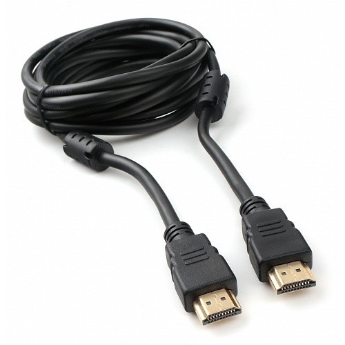 Кабель HDMI Cablexpert CCF2-HDMI4-10, 3м, v2.0, 19M/19M, черный, позол.разъемы, экран, 2 ферр кольца, пакет