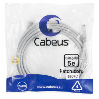 Cabeus PC-UTP-RJ45-Cat.5e-5m-LSZH Патч-корд U/UTP, категория 5е, 2xRJ45/8p8c, неэкранированный, серый, LSZH, 5м Cabeus PC-UTP-RJ45-Cat.5e-5m-LSZH Патч-корд U/UTP, категория 5е, 2xRJ45/8p8c, неэкранированный, серый, LSZH, 5м