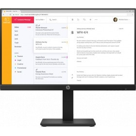 Монитор HP 23.8" P24h G4 черный IPS LED 16:9 HDMI M/M HAS Pivot 250cd 178гр/178гр 1920x1080 D-Sub DisplayPort FHD 4.61кг