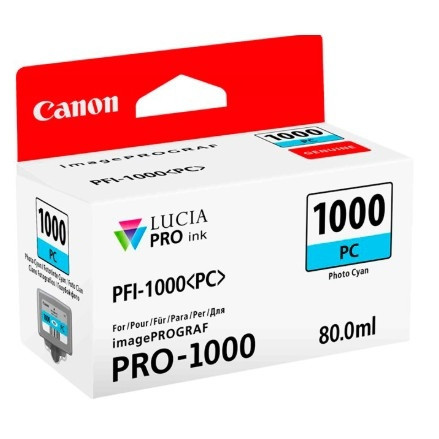 Картридж струйный Canon PFI-1000 PC 0550C001 фото голубой для Canon Pixma MG5740/MG6840/MG7740
