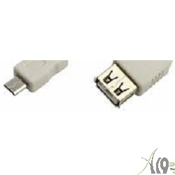 REXANT (18-1161) Шнур  micro USB (male) - USB-A (female)  0.2M